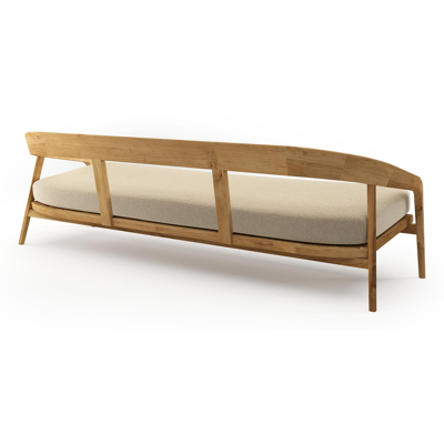 Lacrima loungeset in teak met althea camel all weather Cosytica kussen