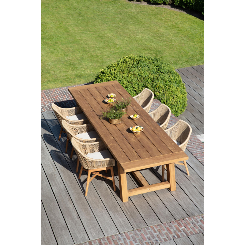 Beauville tuintafel in gerecycleerde teak - L 330 x B 100 x H 76 cm