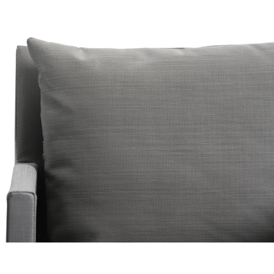 Nano tuinstoel in wit aluminium en grijs textilene met kussen in grijs textilene