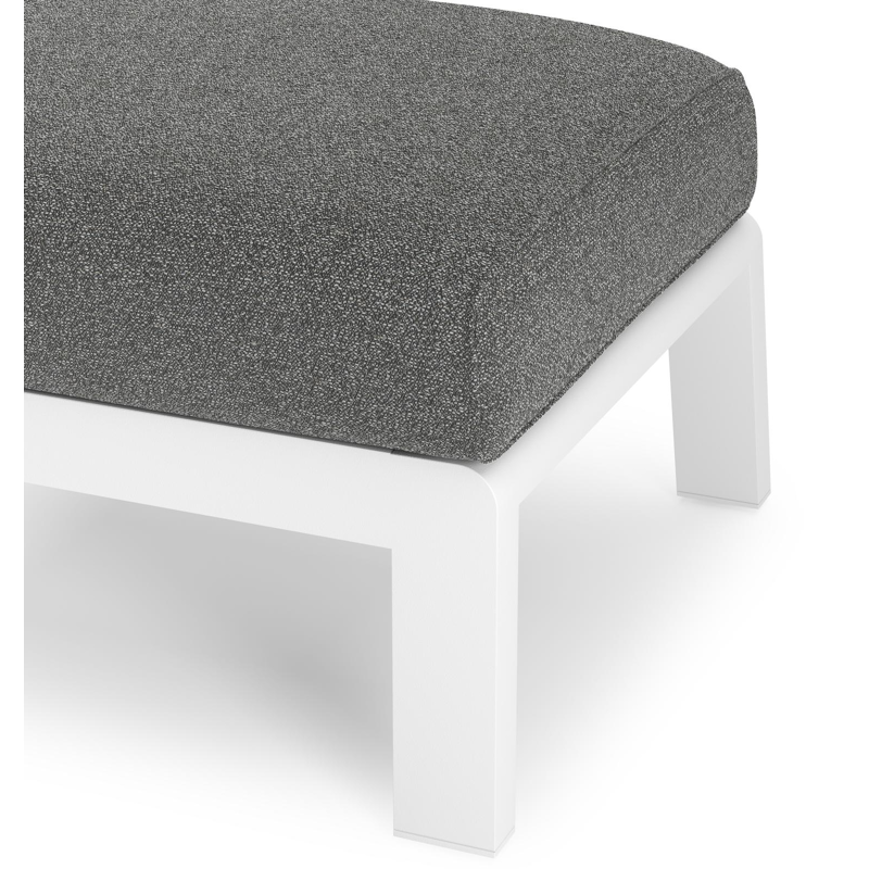 Cosenzo poef in wit aluminium met catania black all weather cosytica kussen