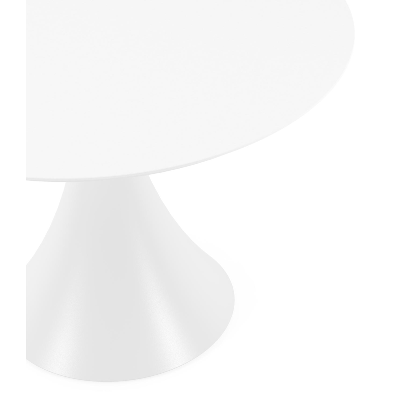 Fano tuintafel in wit aluminium en volkeramiek arctic white - Dia. 110 x H 75 cm