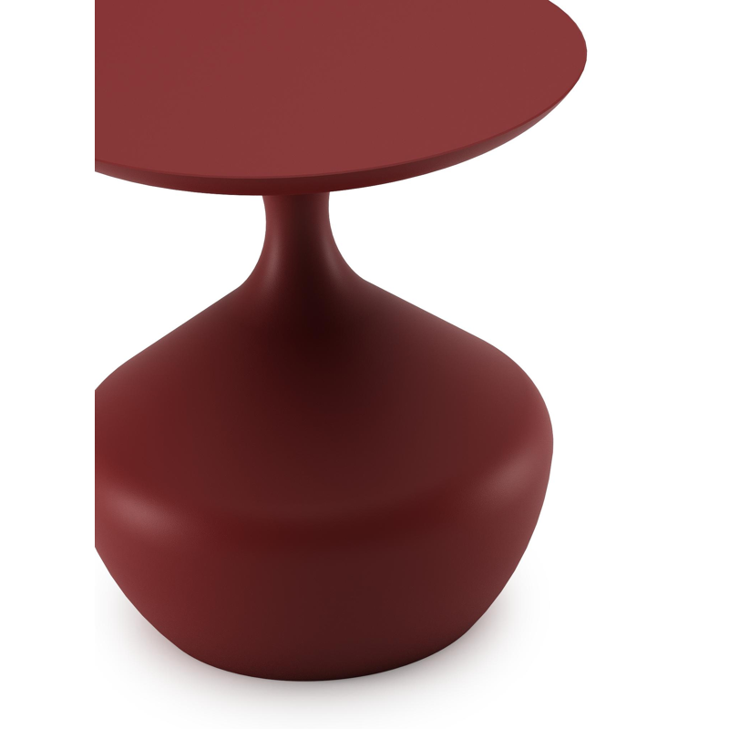 Table d’appoint Bomero en aluminium ruby - Dia. 48 x H 50 cm