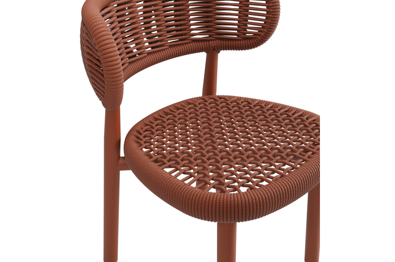 Lomo tuinstoel in roestbruin aluminium