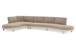 Chaise longue droite + 3 places organique