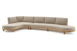 Chaise longue droite + 3 places organique