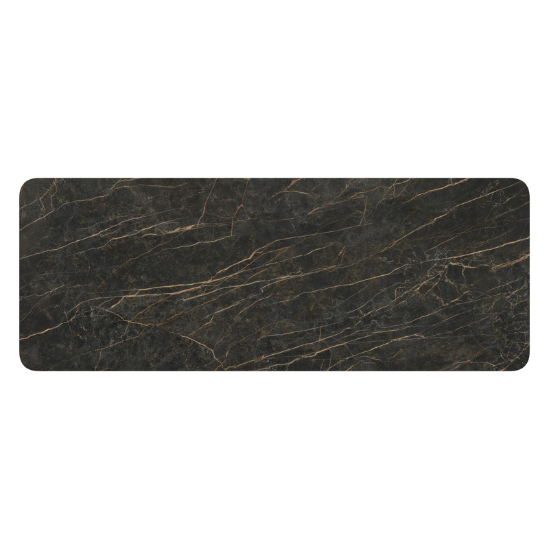 Orso tuintafel rechthoekig afgerond in wit aluminium en volkeramiek Black Obsession - L 290 x B 110 x H 73.5 cm