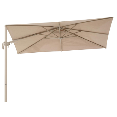 Avola zweefparasol met tiltfunctie in beige aluminium en rustic Weather+Softtouch parasoldoek - L1 200 x L2 300 cm (zonder voet)
