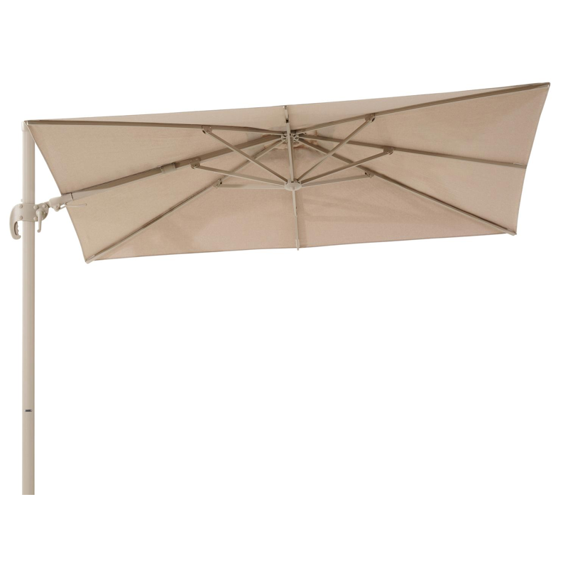 Avola zweefparasol met tiltfunctie in beige aluminium en rustic Weather+Softtouch parasoldoek - L1 200 x L2 300 cm (zonder voet)