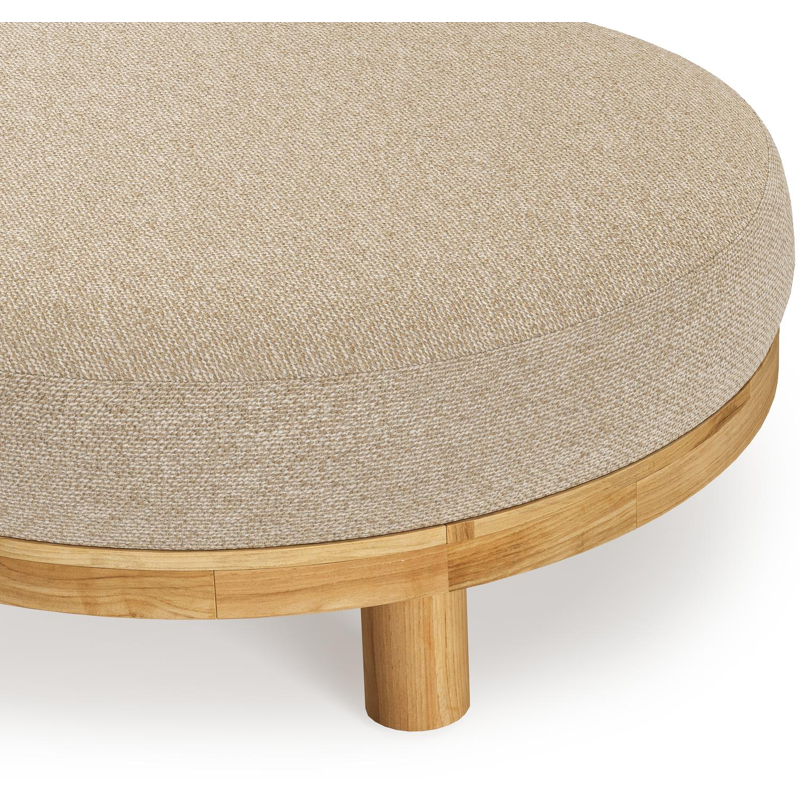 Donato poef in teak teakmet madagascar oak all weather cosytica kussen