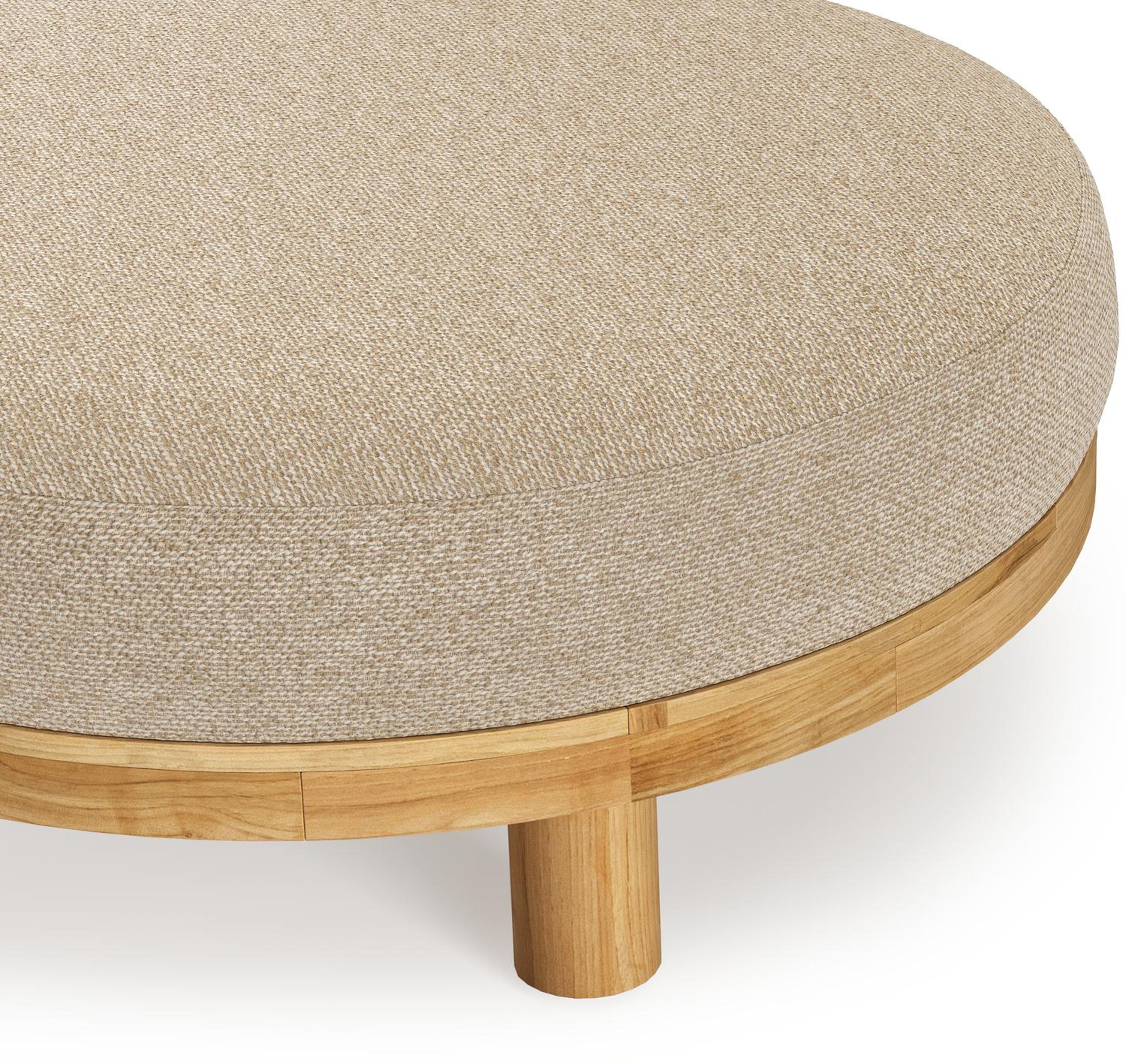 Donato poef in teak teakmet madagascar oak all weather cosytica kussen