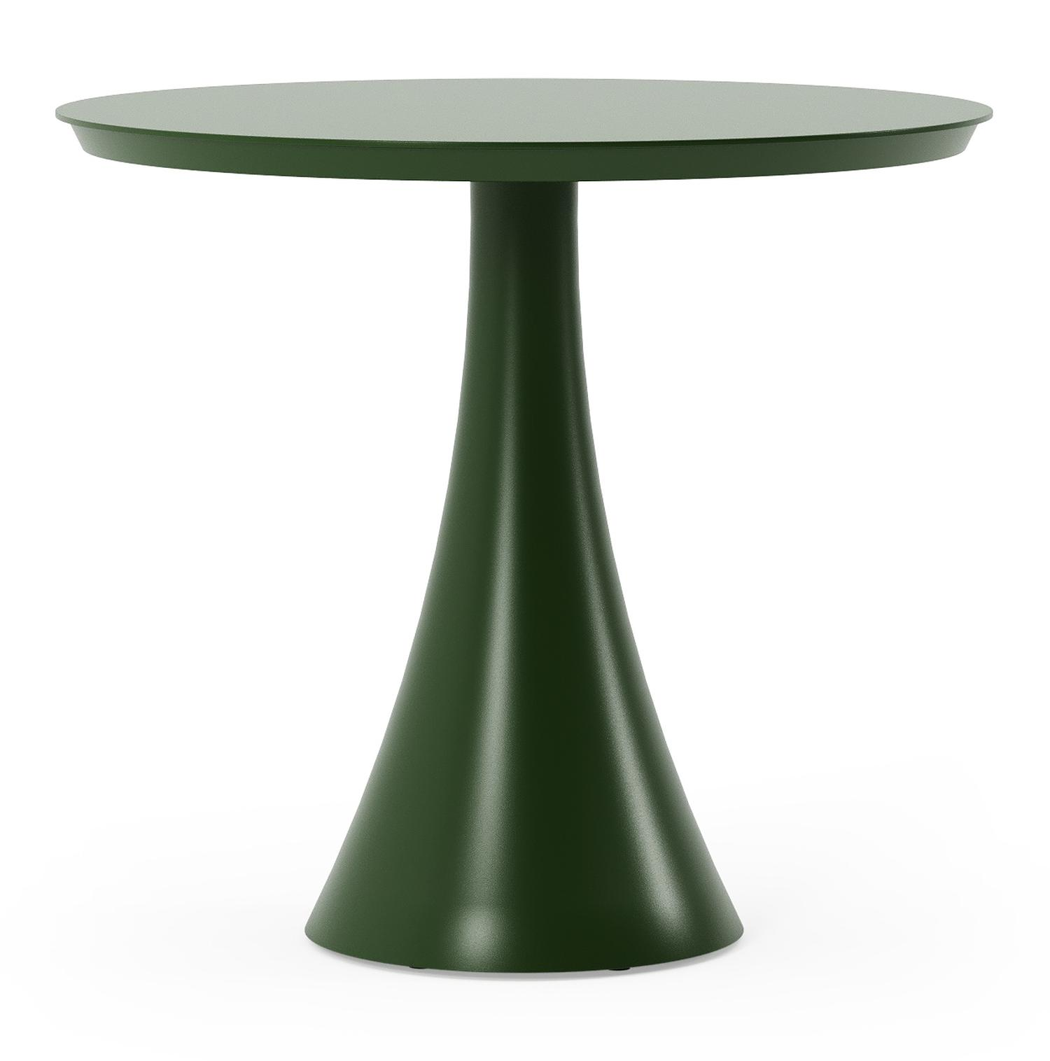 Table de jardin Fano ronde en aluminium vert - Diam. 85 x H 75 cm