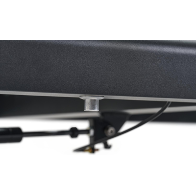 Cirello verstelbaar ligbed met pompsysteem in zwart aluminium met lopi shadow all weather sunbrella® luxe kussen