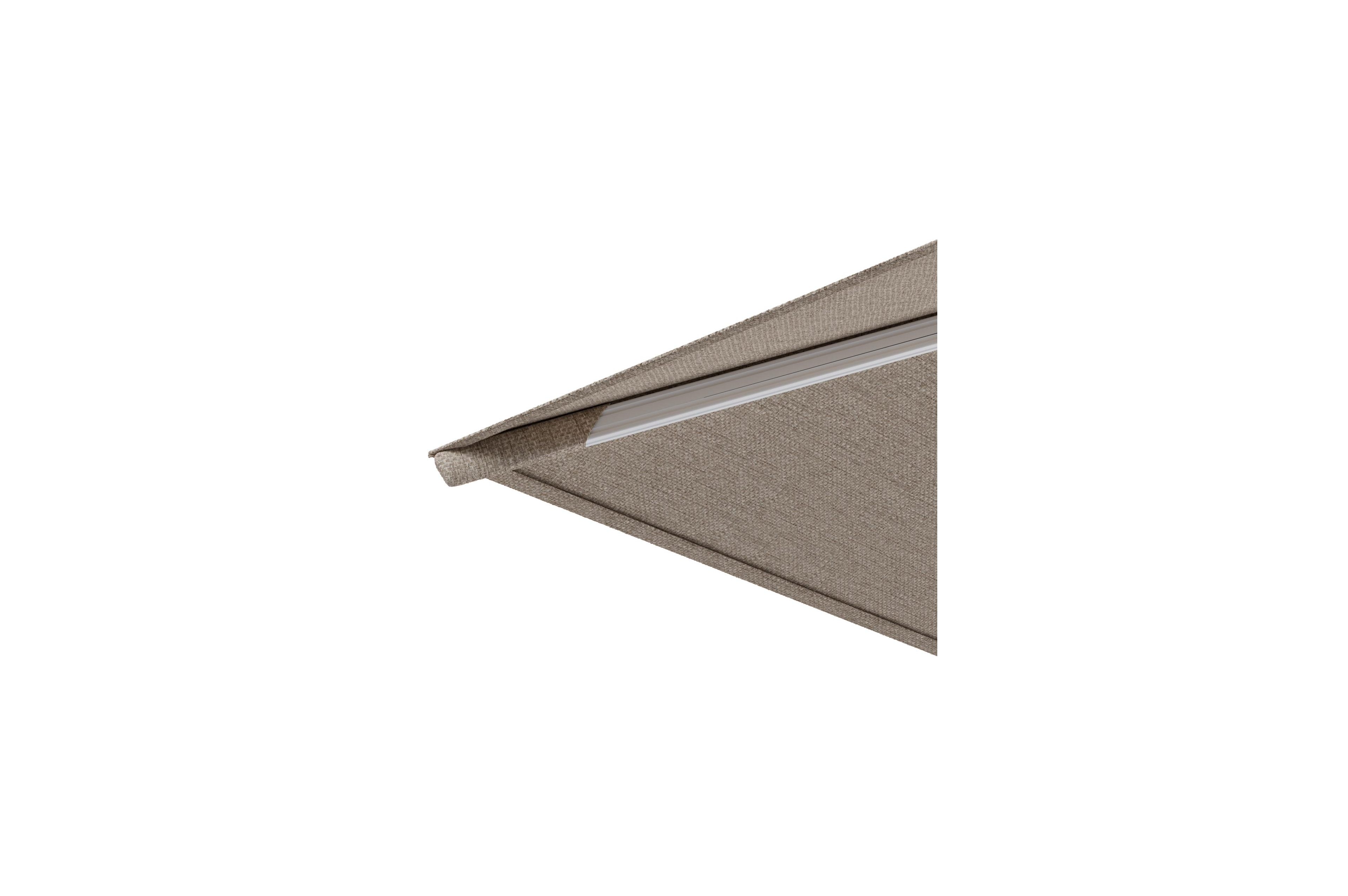 Avola zweefparasol met tiltfunctie in wit aluminium met rustic weather+ softtouch parasoldoek - L1 300 x L2 300 cm (zonder voet)