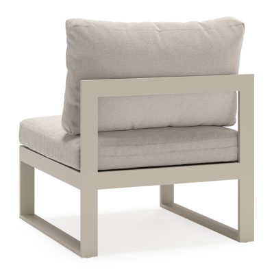 Caldela loungestoel in beige aluminium met beige weather+ softtouch kussens