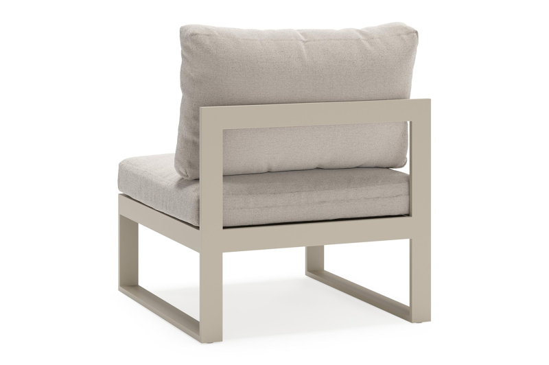 Caldela loungestoel in beige aluminium met beige weather+ softtouch kussens