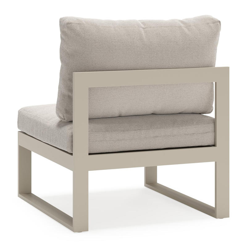 Caldela loungestoel in beige aluminium met beige weather+ softtouch kussens