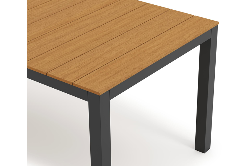 Toma tuinset in zwart aluminium en polywood met 6 Bahia tuinstoelen