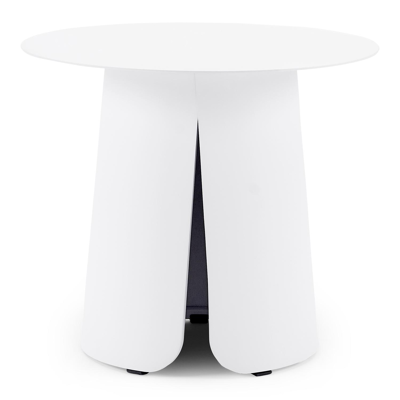 Avila bijzettafel in wit aluminium - Dia. 45 x H 39 cm