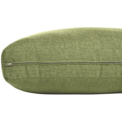 Alora loungebank tussenstuk in zwart aluminium met groen polyester kussen