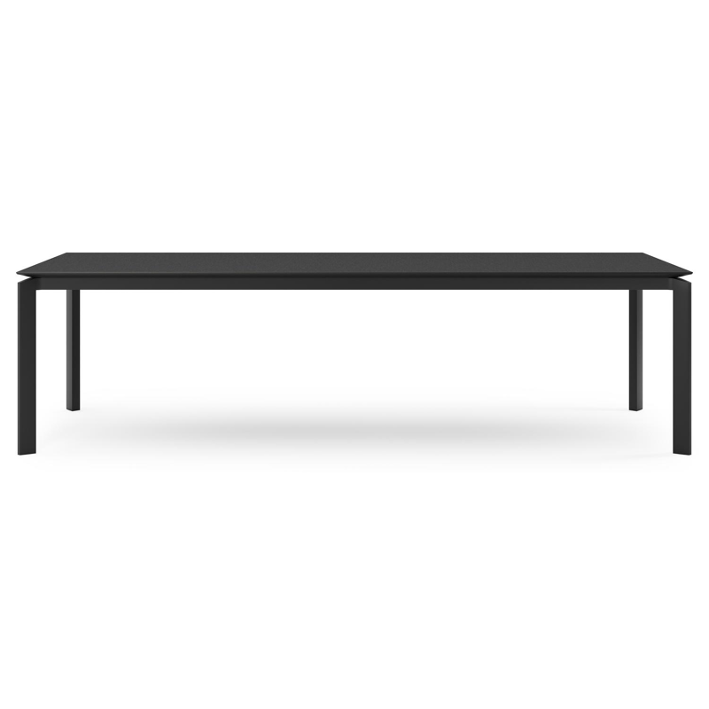 Cirello tuintafel in zwart aluminium en volkeramiek nero black - L 280 x B 110 x H 75 cm