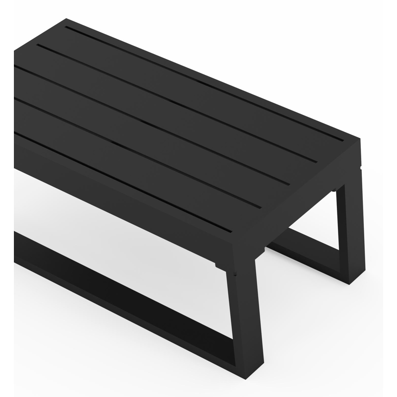 Caldela bijzettafel in zwart aluminium - L 70 x B 34 x H 30 cm