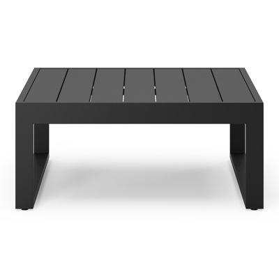 Table basse Caldela en aluminium noir - Lg. 70 x Lrg. 70 x Haut. 31 cm