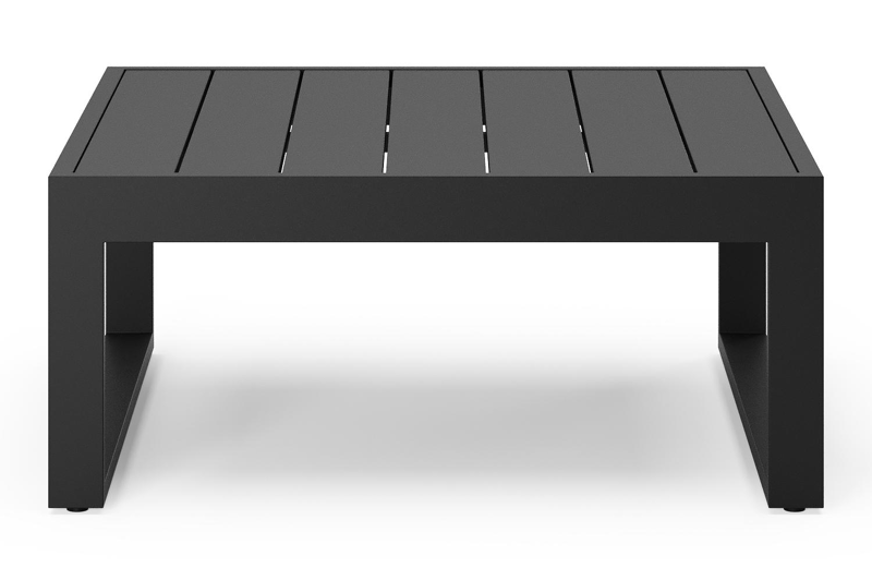 Caldela loungetafel zwart aluminium - L 70 x B 70 x H 31 cm
