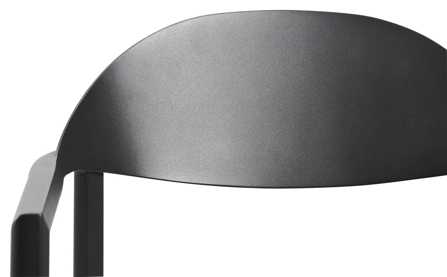 Fano (Piemonte) stapelbare tuinstoel in zwart aluminium