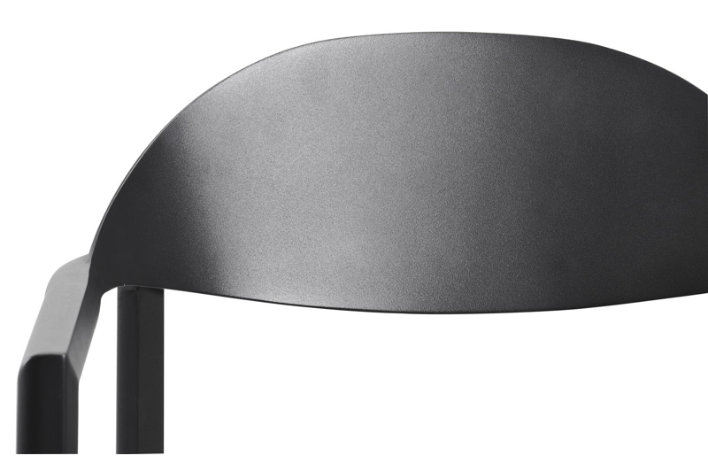 Fano (Piemonte) stapelbare tuinstoel in zwart aluminium