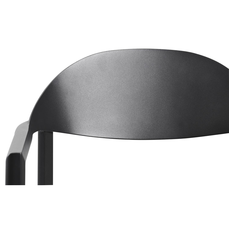 Chaise de jardin empilable Fano (Piemonte) en aluminium noir