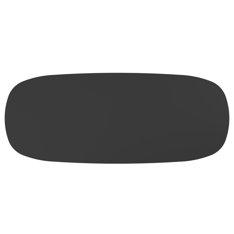 Table de jardin low dining Amico bombo en aluminium beige et céramique pleine Nero Black - Lg. 320 x Lrg. 130 x Haut. 61 cm