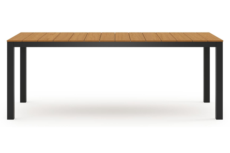 Toma tuinset in zwart aluminium en polywood met 6 Bahia tuinstoelen