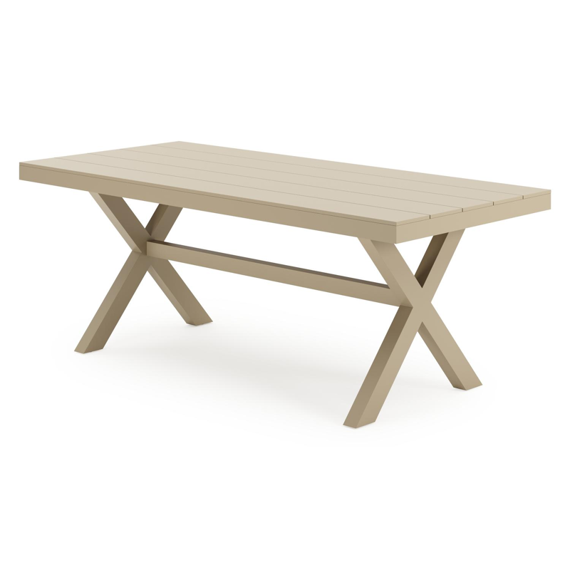 Bahia tuinset in beige aluminium met 6 Paco tuinstoelen