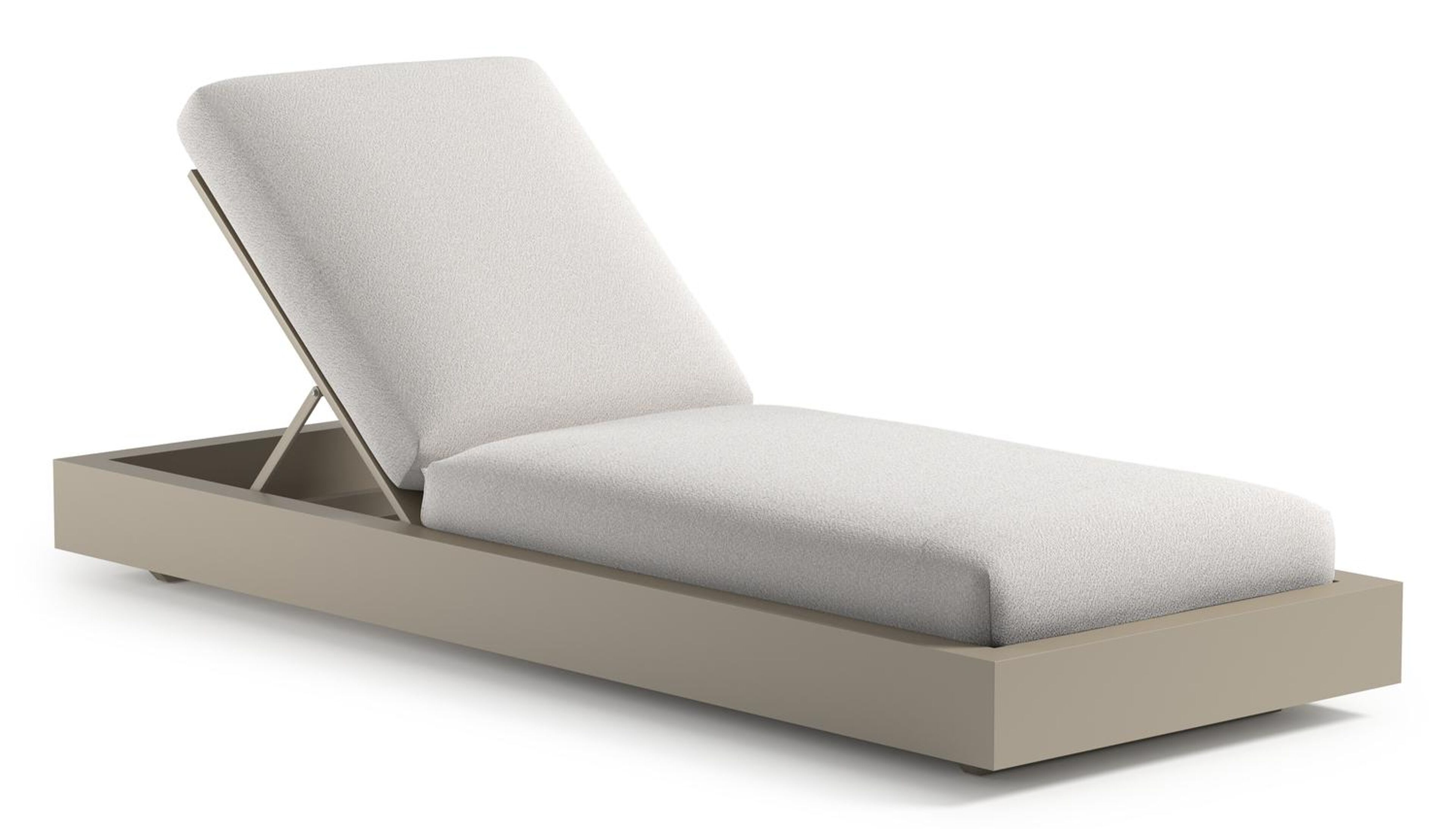 Como verstelbaar ligbed in beige aluminium met soul optik all weather solica