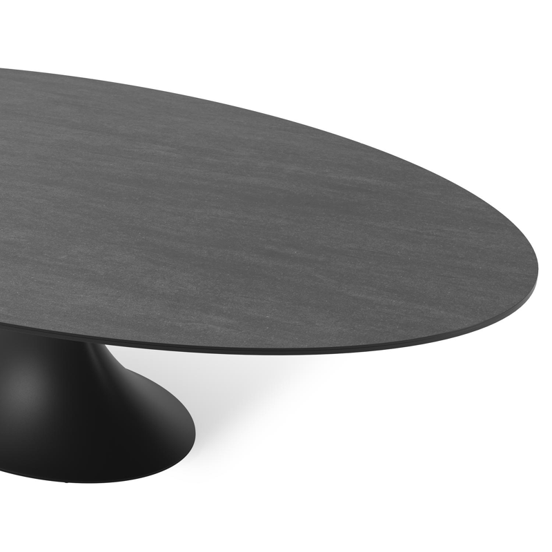 Fano tuintafel in zwart aluminium en volkeramiek basalt black - L 290 x B 148 x H 75 cm