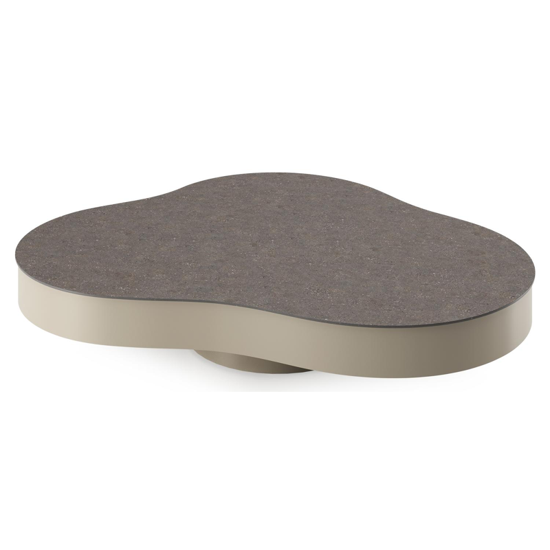 Lomano loungetafel cloud in beige aluminium en aluminium Wulong - L 131 x B 108 x H 25 cm