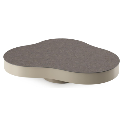 Lomano loungetafel cloud in beige aluminium en aluminium Wulong - L 131 x B 108 x H 25 cm