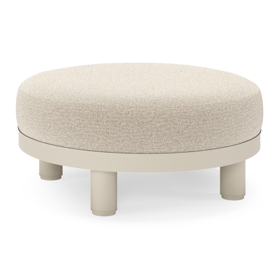 Donato lounge poef in beige aluminium met all weather cosytica Catania Sand kussen