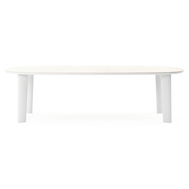 Amico tuintafel bombo in wit aluminium en volkeramiek Travertino Bianco - L 270 x B 125 x H 73.5 cm