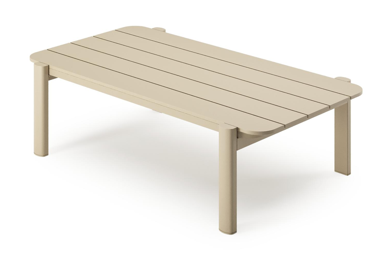 Salamanca loungetafel in beige aluminium - L 120 x B 68.3 x H 34.4 cm