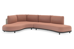 Chaise longue rechts + 2-zit organisch