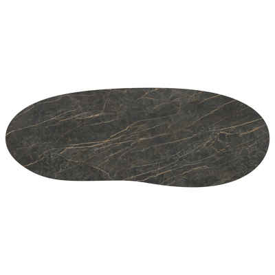 Amico tuintafel organisch in zwart aluminium en volkeramiek Black Obsession - L 320 x B 120 x H 73.5 cm