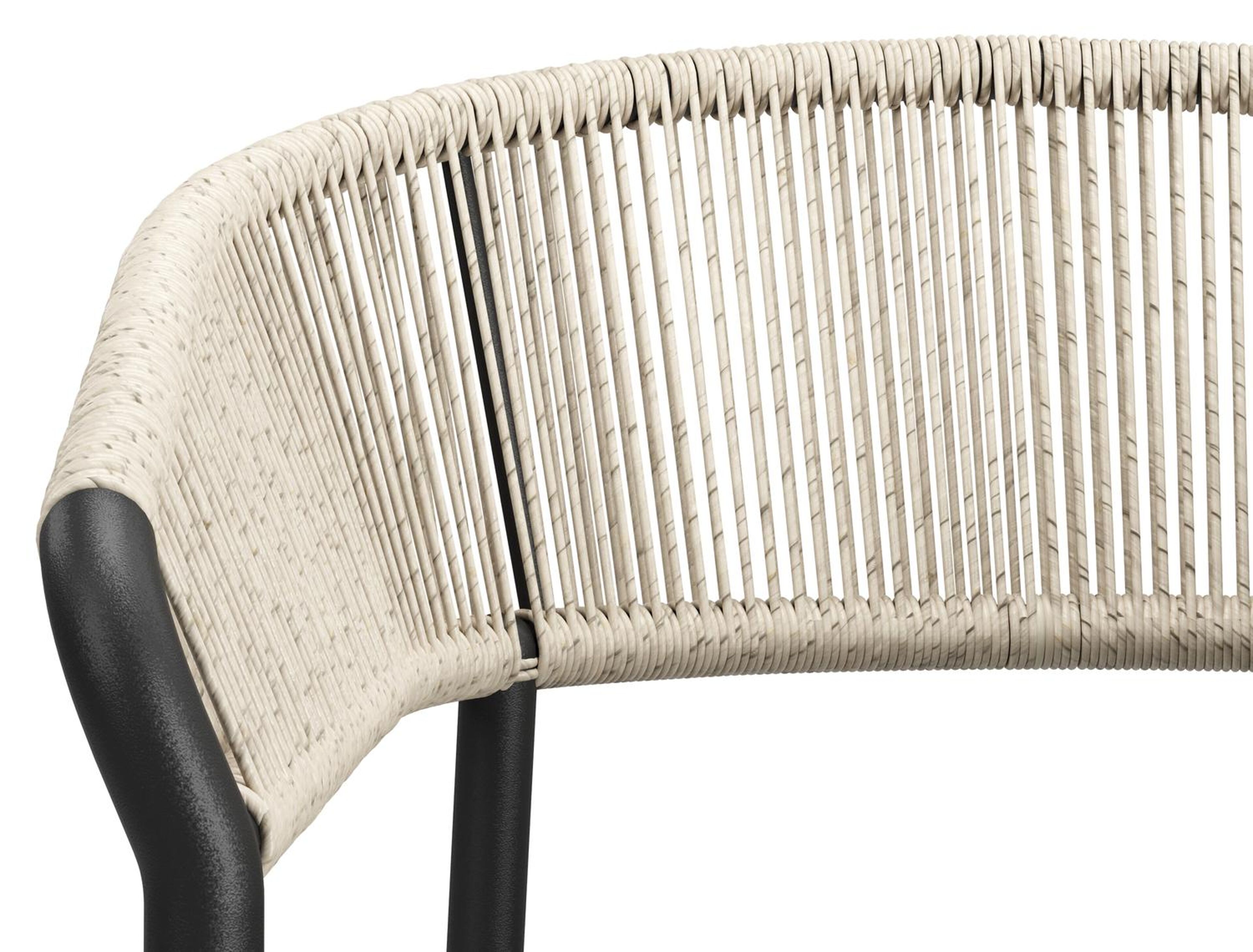 Estella verlengbare tuinset rechthoekig in zwart aluminium en sintered stone Crema minerale met 8 Zamora tuinstoelen