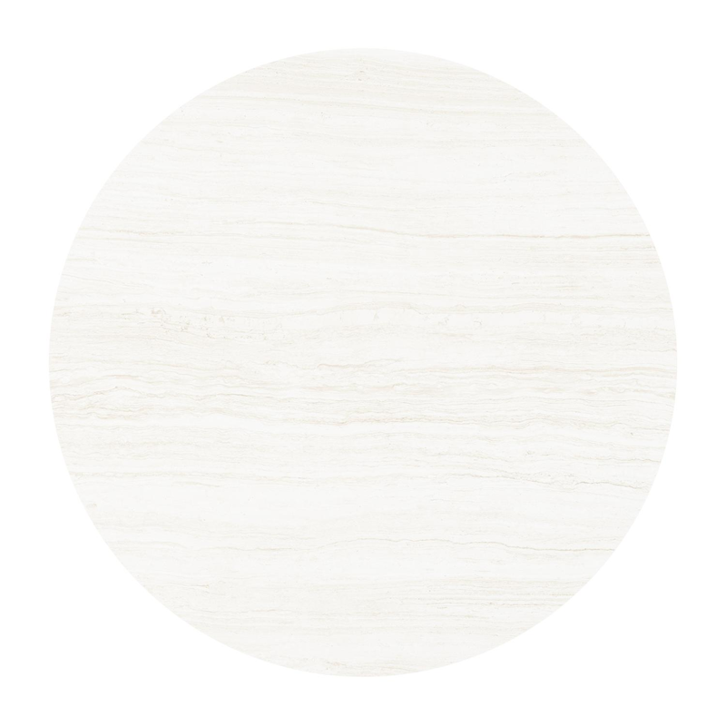 Fano tuintafel rond in beige aluminium en volkeramiek Shilin Dia. 110 x H 75 cm