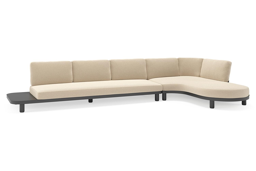 Chaise longue gauche+ 3-pl