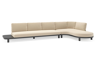 Chaise longue links + 3-zit
