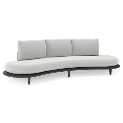 Bomero loungebank in zwart aluminium met savane nimbus all weather sunbrella® luxe kussen