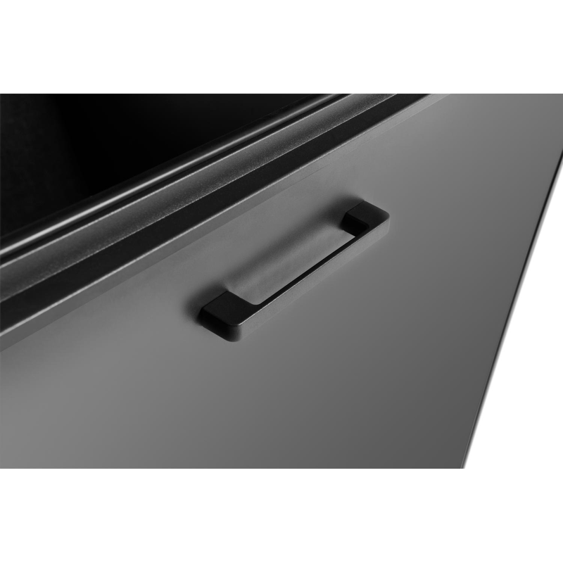 boîte de rangement de jardin aluminium noir Larg. 164 x Prof. 84 x H 99 cm