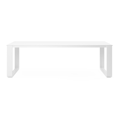 Verato tuintafel in wit aluminium en volkeramiek arctic white - L 240 x B 100 x H 76 cm