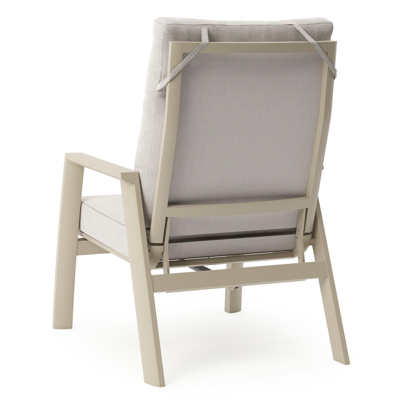Mismo loungestoel in beige aluminium met beige kussen
